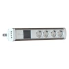 MMCONECTA - Regleta Easyblock ONE 4 schukos huecos blanco nieve