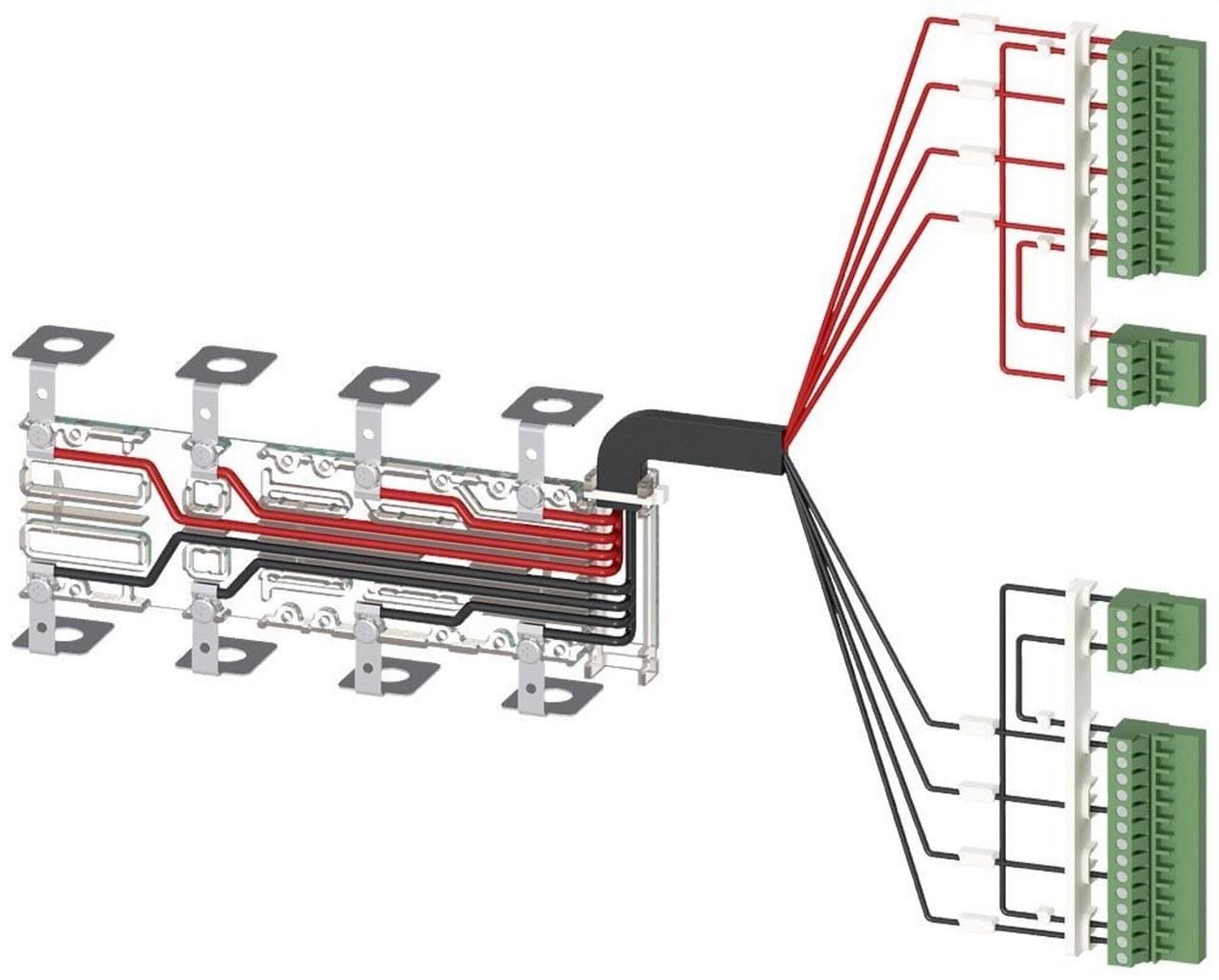 SIEMENS - ACCESORIOS PARA 3KC8 CABLE DE ALIMENTACION PARA CONEXION POR ARRIBA 4 POLOS PARA 400A INCLUYE 1 UNID
