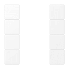 JUNG - KIT TECLAS 4F A BLANCO MATE