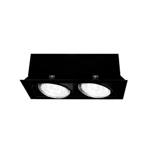 NEXIA - Luminaria empotrable KARDAN L negro 19W 3000K CRI90 40º 2x1800lm