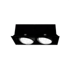 NEXIA - Luminaria empotrable KARDAN L negro 19W 3000K CRI90 40º 2x1800lm