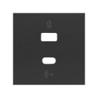 SIMON - Tapa cargador USB C + A QuickCharge negro mate
