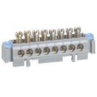 LEGRAND - Borna de repartición desnuda sobre soporte - 1 conexión de 6 a 25mm² - Longitud 113mm
