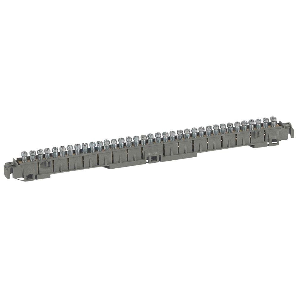 LEGRAND - Borna de repartición desnuda sobre soporte - 33 x 1,5 a 16mm² - Longitud 276mm