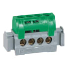 LEGRAND - Borna de repartición IP 2X - tierra - 4 conexiónes de 1,5 a 16mm² - verde - Longitud 47mm