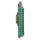 LEGRAND - Borna de repartición IP 2X - tierra - 1 conexión de 6 a 25mm² - verde - Longitud 113mm
