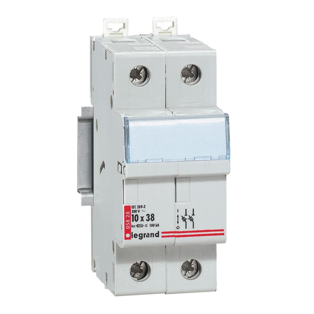 LEGRAND - Cortacircuito seccionable - 2P - para cartucho fusible cilíndrico 10x38 - 500 V~