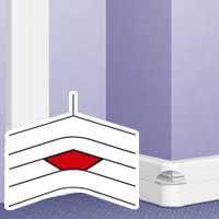 LEGRAND - Tabique para Ángulo interior de 80° a 100° - DLP monobloc alt. 50 y 65mm- Blanco