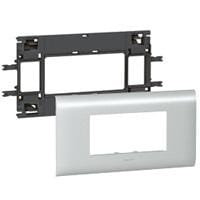 LEGRAND - Soporte para mecanismo Mosaic - para tapa DLP Aluminio de 85mm de an. -4 módulos