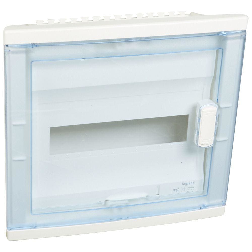 LEGRAND - Caja modular de empotrar Nedbox con puerta transparente extraplana - 1 fila de 12+2 módulos