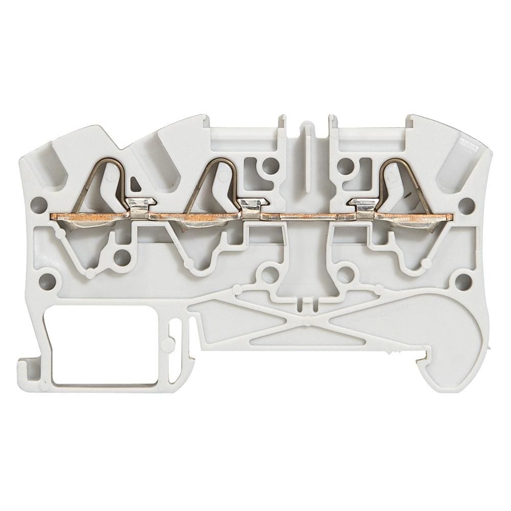 LEGRAND - Borna Viking 3 con resorte - 1 unión/3 conduct - 1 entrada/2 salidas - gris - paso 6