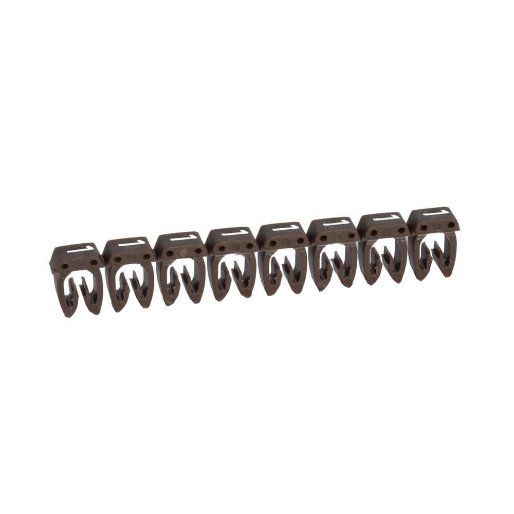 LEGRAND - Etiqueta CAB 3 para cableado de 0,15 a 0,5mm² - cifra 1 - marrón