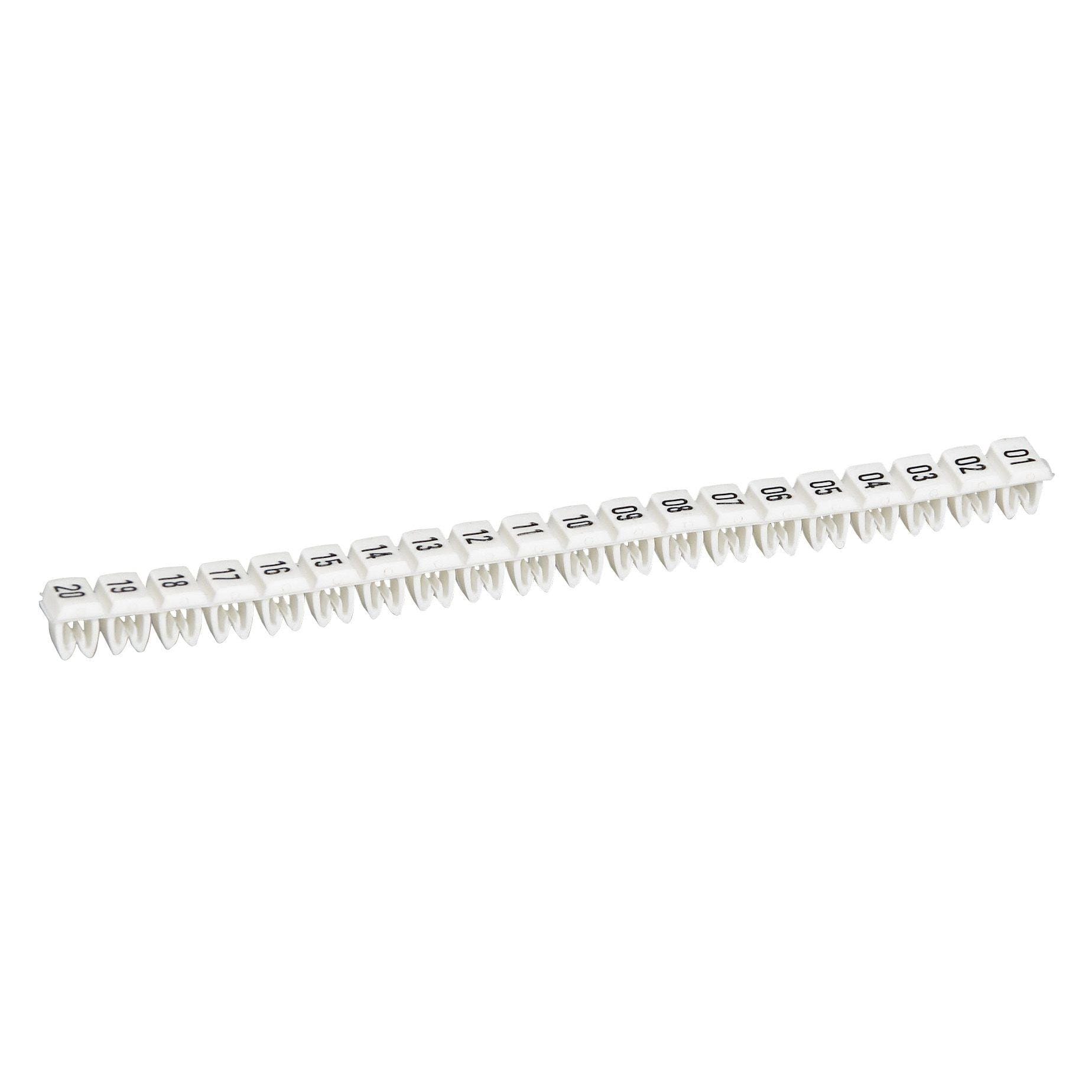 LEGRAND - Etiqueta CAB 3 para cableado de 0,5 a 1,5mm² - negro/fondo blanco - números 21 a 40