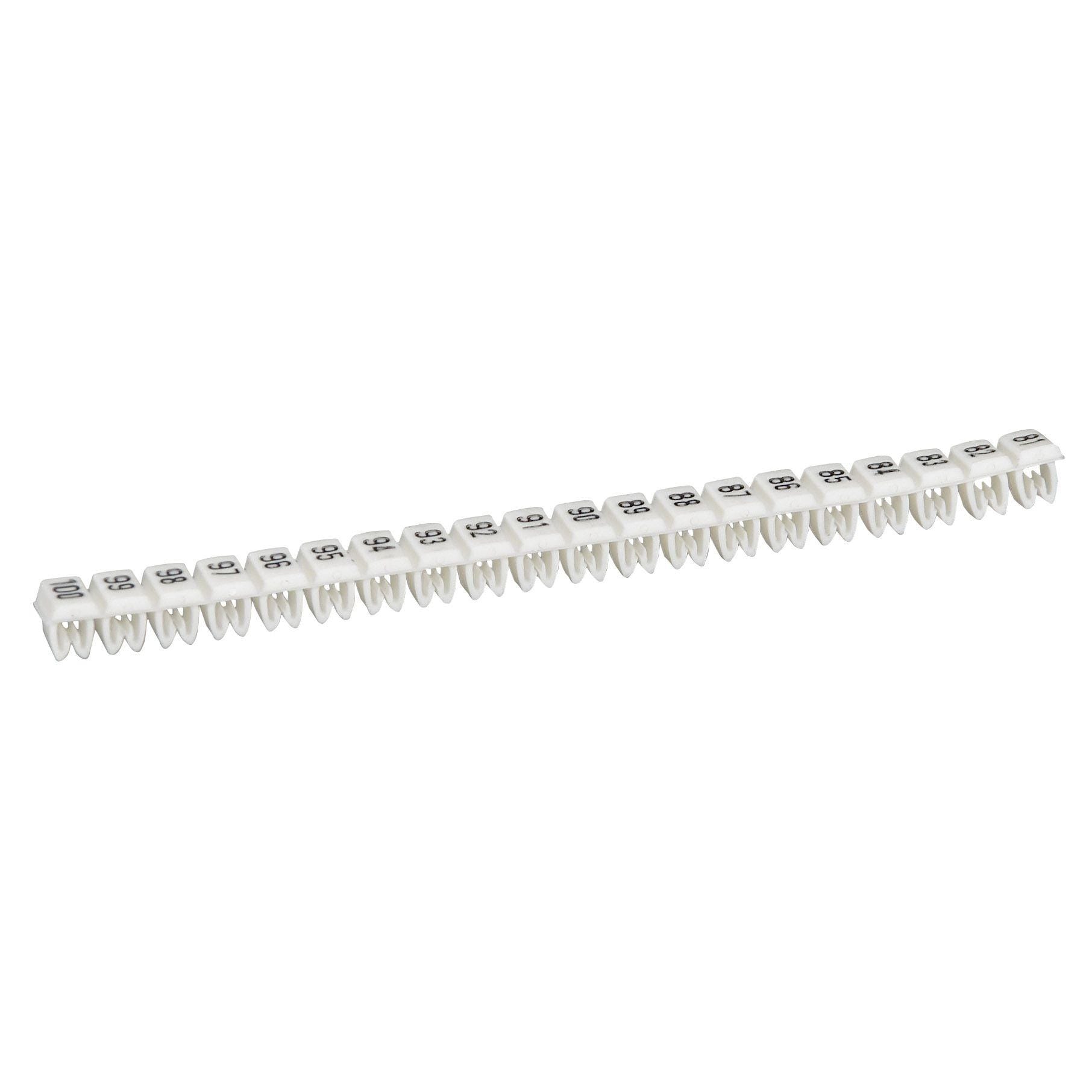 LEGRAND - Etiqueta CAB 3 para cableado de 1,5 a 2,5mm² - negro/fondo blanco - virgen