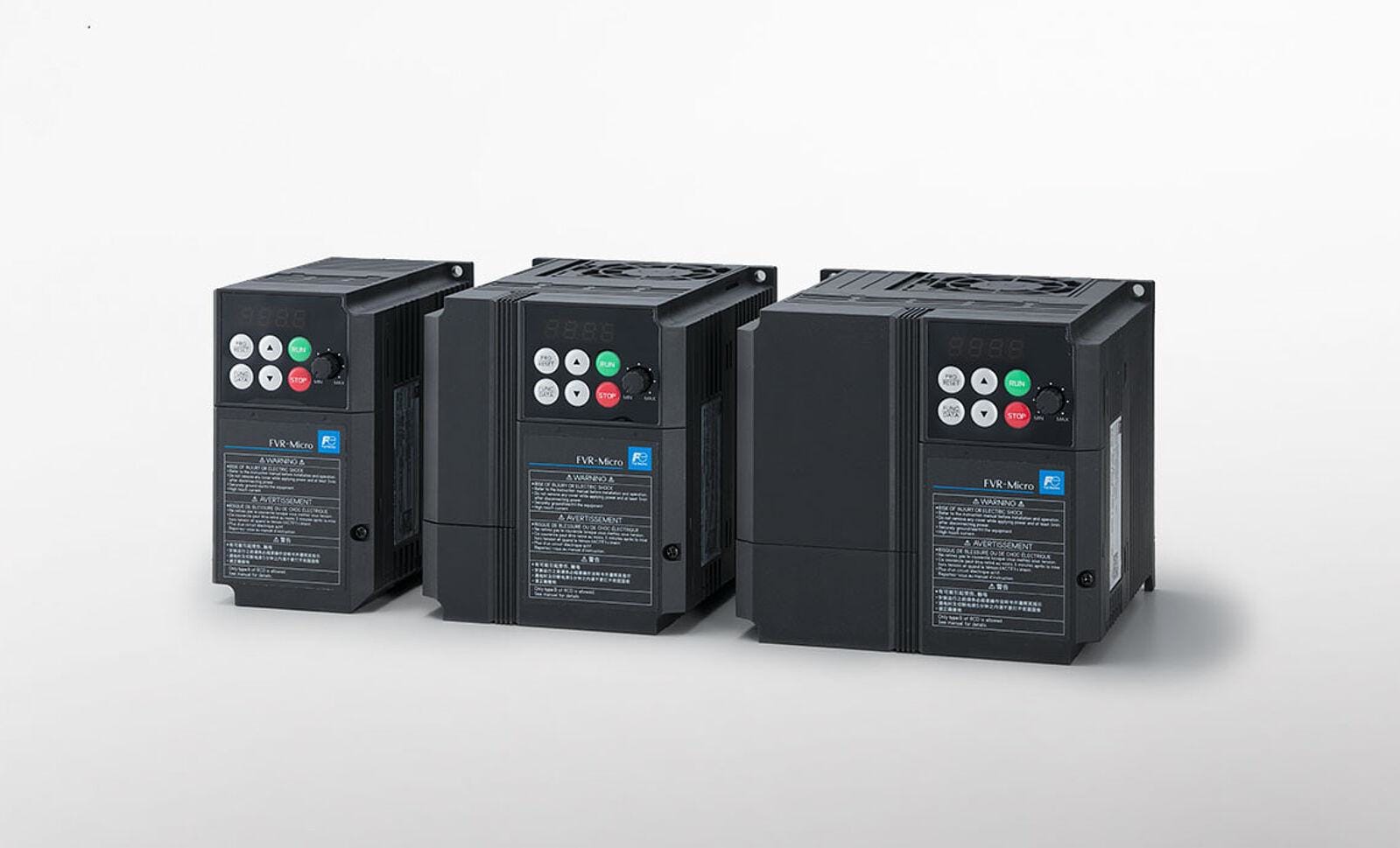 FUJI - VARIADOR SERIE MICRO DE 400V 3PH CON UNA CORRIENTE DE 4,2 AMPERIOS SIN FILTRO CEM CON TECLADO, DE 1,5 KW.