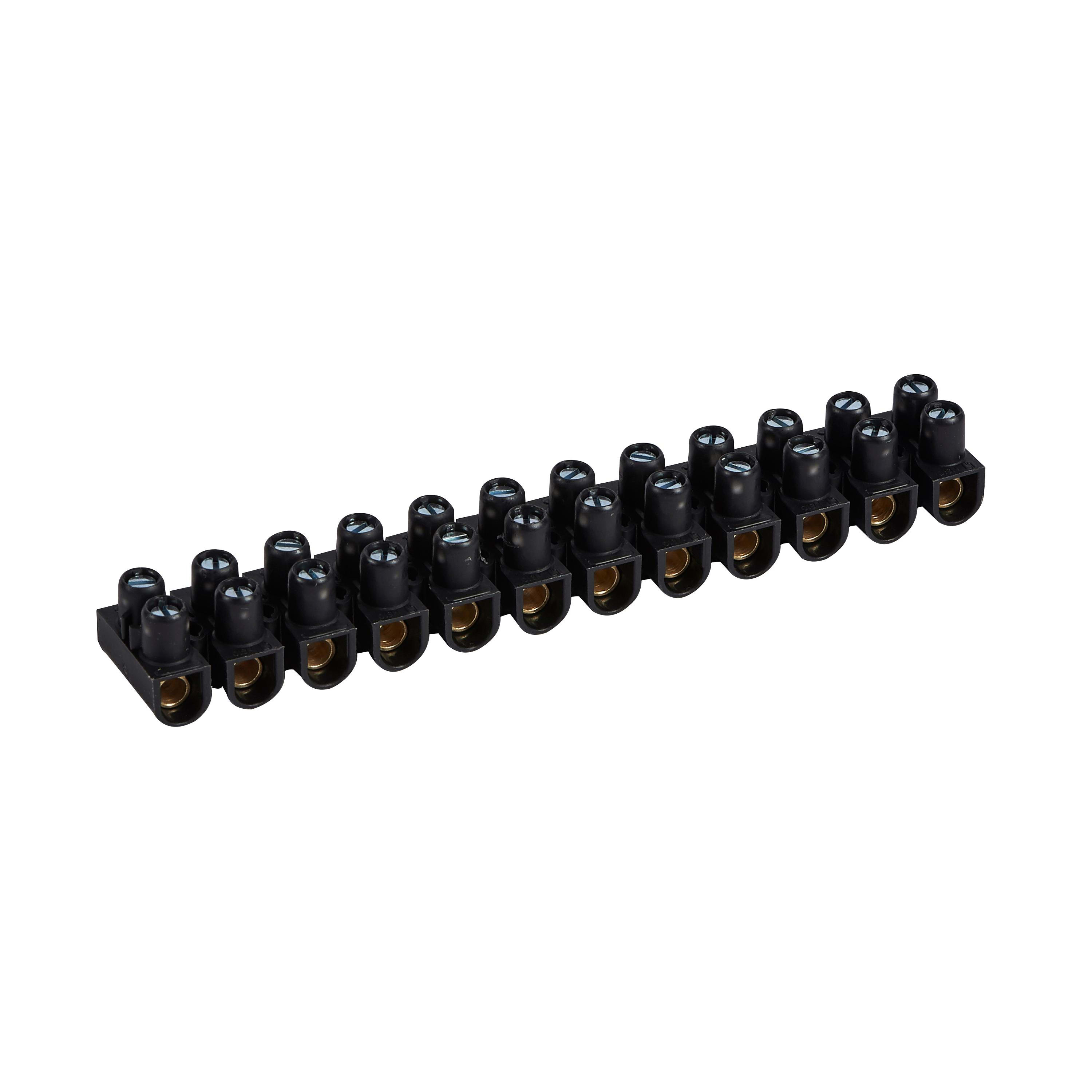 LEGRAND - Regleta de conexión Nylbloc. 12 bornas con capacidad 10mm². Intensidad máx. 57A. Negra