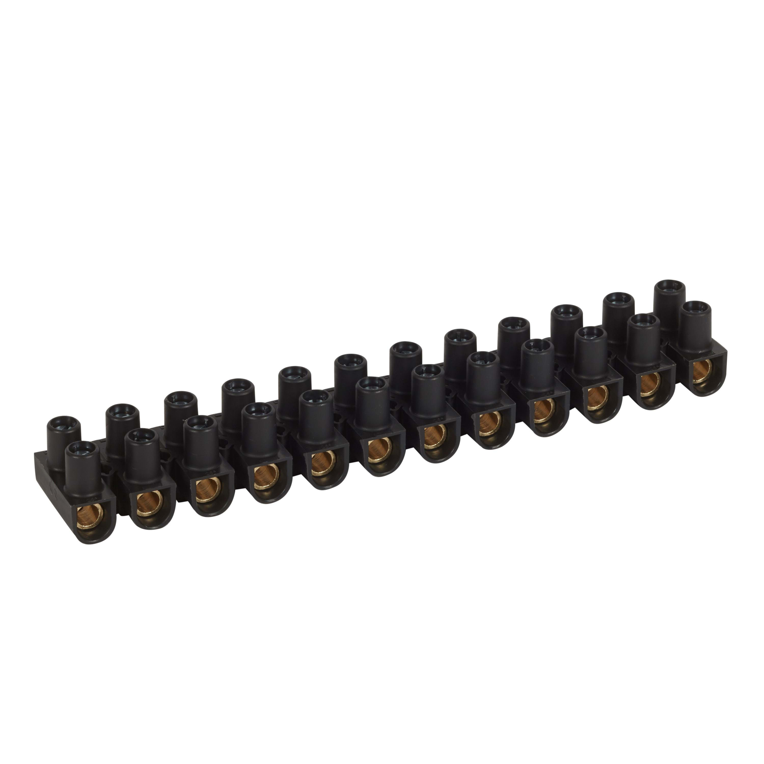 LEGRAND - Regleta de conexión Nylbloc. 12 bornas con capacidad 25mm². Intensidad máx. 101A. Negra
