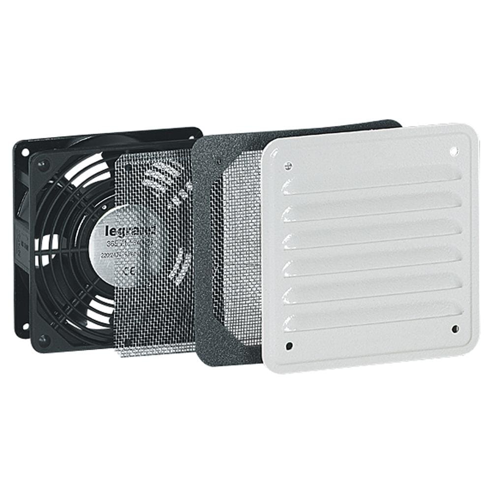 LEGRAND - Ventilador 30/160 m³/h - RAL 7035 - con rejilla metálica - IP32 IK10