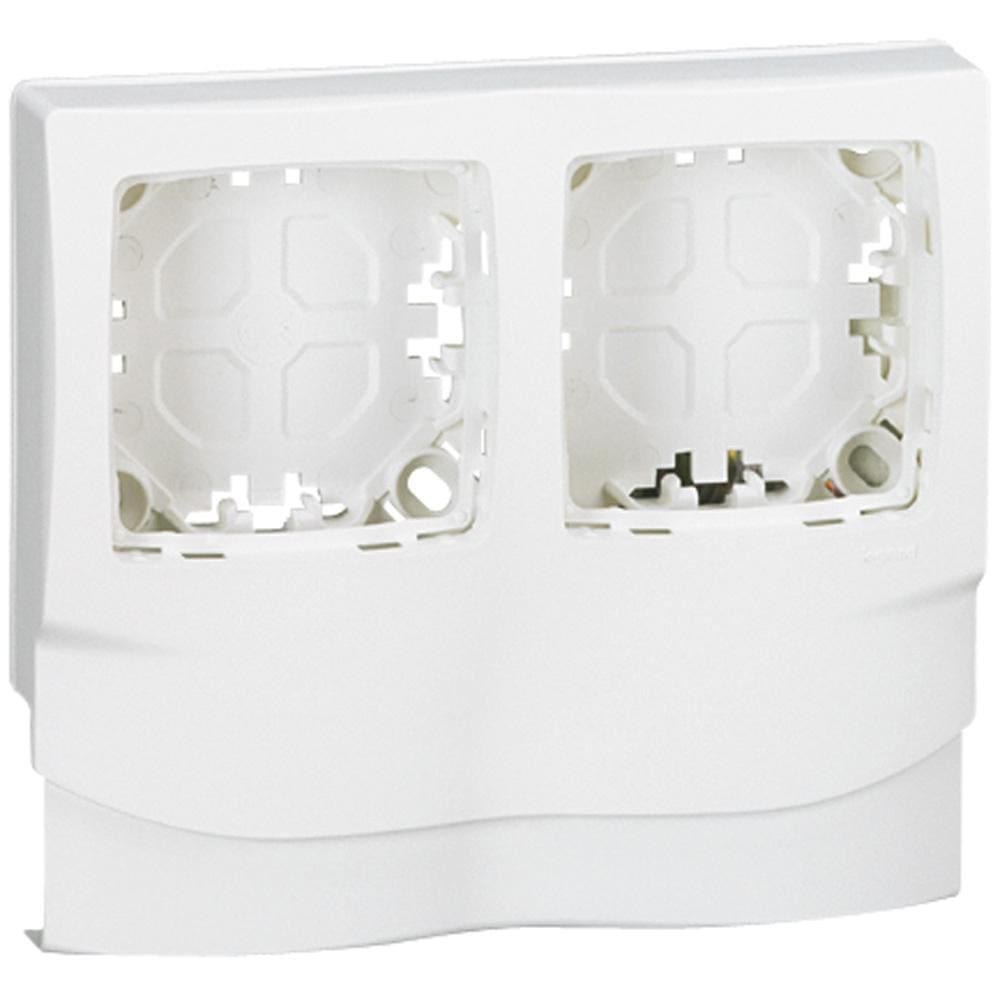 LEGRAND - Placa de superficie para mecanismo OTEO - 2 elementos - colocar en las molduras DLPlus alt. 20 - Blanco
