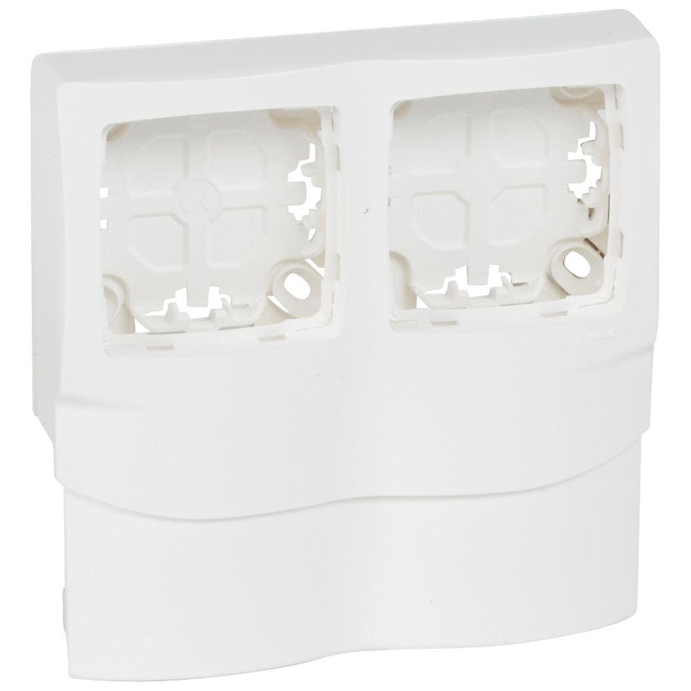 LEGRAND - Placa de superficie para mecanismo OTEO - 2 elementos - colocar en las molduras DLPlus alt. 16 - Blanco