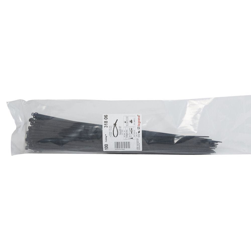 LEGRAND - Brida Colring. Ancho 3,5mm. Longitud 360mm. En bolsa de 100 unidades. Negra