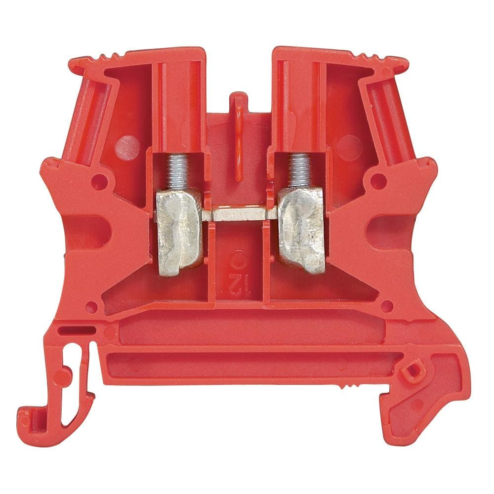LEGRAND - Borna Viking 3 con tornillo - 1 unión - 1 entrada/1 salida - rojo - paso 6
