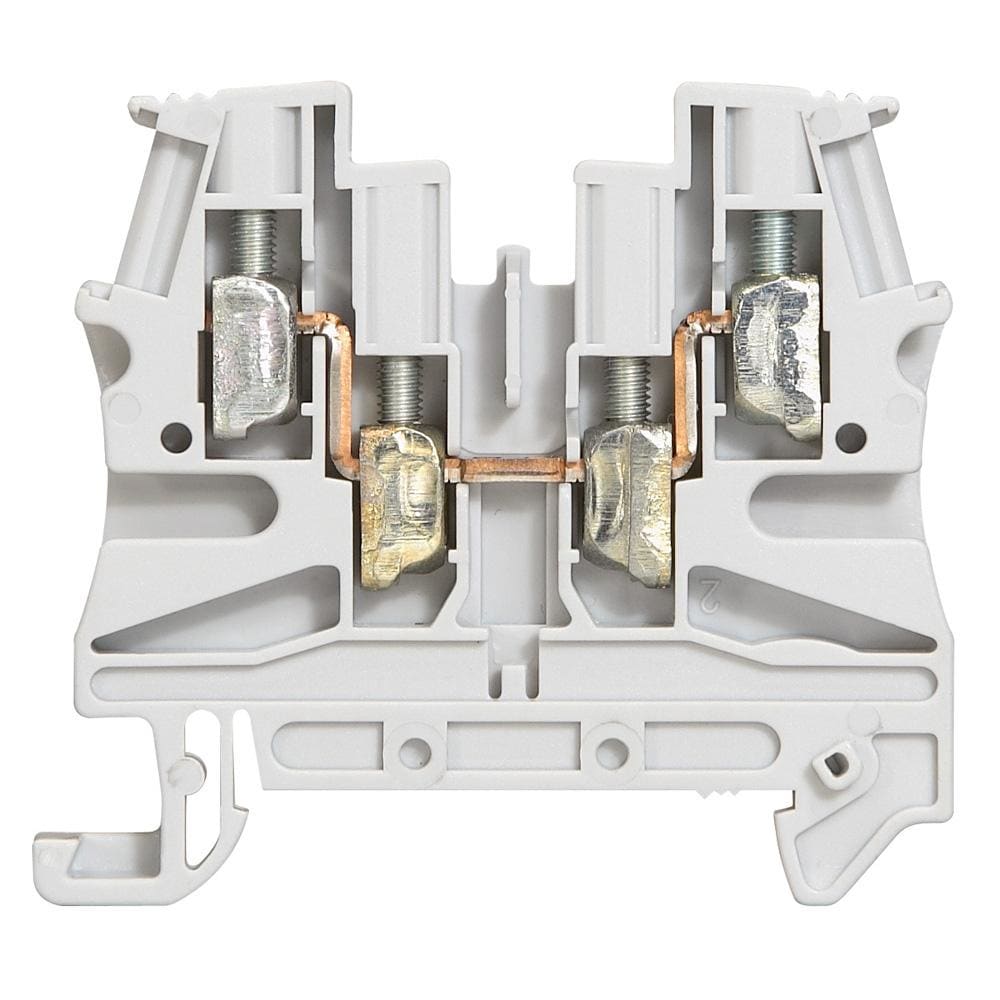 LEGRAND - Borna Viking 3 con tornillo - 1 unión - 2 entradas/2 salidas - gris - paso 6