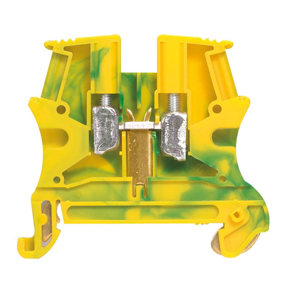 LEGRAND - Borna Viking 3 con tornillo - 1 unión - 1 entrada/1 salida - verde/amarillo - paso 8