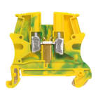 LEGRAND - Borna Viking 3 con tornillo - 1 unión - 1 entrada/1 salida - verde/amarillo - paso 8