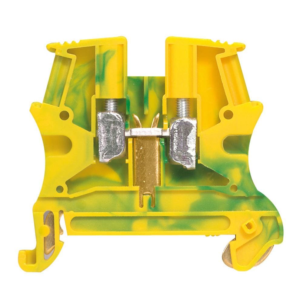 LEGRAND - Borna Viking 3 con tornillo - 1 unión - 1 entrada/1 salida - verde/amarillo - paso 10