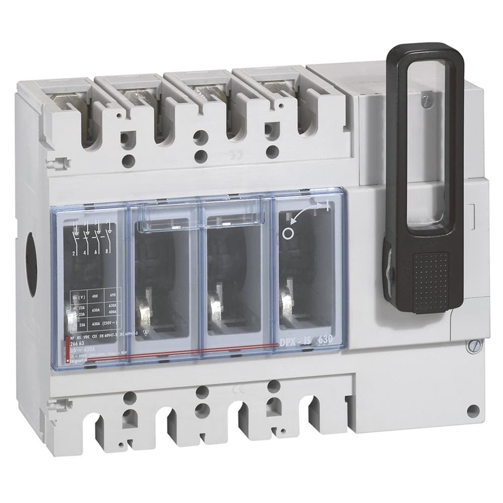 LEGRAND - Interruptor-seccionador DPX-IS 630 - 630A - 4P - sin disparo - mando frontal