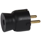 LEGRAND - Clavija 2P+T 16A. Salida cable recta. Diseño compacto. Color negro