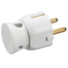 LEGRAND - Clavija 2P+T 16A. Salida cable lateral. Diseño compacto. Color blanco