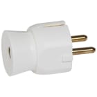 LEGRAND - Clavija 2P+T 1 6A Salida cable recta . Blanco