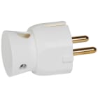 LEGRAND - Clavija 2P+T 1 6A Salida cable lateral . Blanco