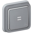 LEGRAND - Pulsador NA+NC Plexo completo empotrado gris - 10 A