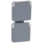 LEGRAND - Base de corriente precableada Plexo IP 55-2x2P+T vertical-modular-gris