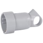 LEGRAND - Base 2P+T 16A con anillo tirador. Gris