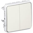 LEGRAND - Conmutador doble Plexo modular blanco - 10AX