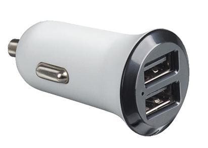 LEGRAND - Doble toma de carga USB para coche 2,1A, cargador de mechero. Negro