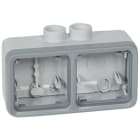 LEGRAND - Caja para prensaestopa Plexo modular gris - 2 elementos horizontales - ISO 20