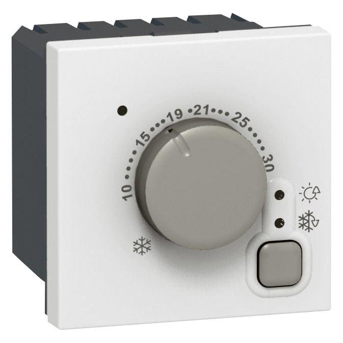 LEGRAND - Termostato electrónico de ambiente Mosaic - 2 módulos - 5 a 30 °C - Blanco