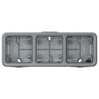LEGRAND - Caja con conos Plexo modular gris - 3 elementos horizontales