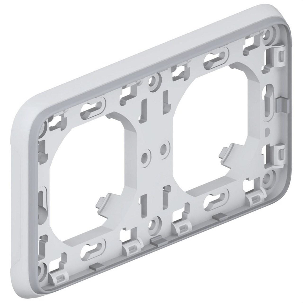 LEGRAND - Marco de empotrar Plexo modular gris - 2 elementos horizontales