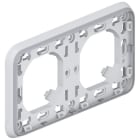 LEGRAND - Marco de empotrar Plexo modular gris - 2 elementos horizontales