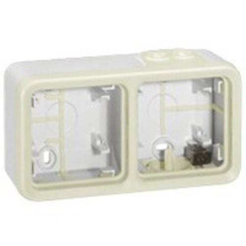 LEGRAND - Caja con conos Plexo modular blanco - 2 elementos horizontales