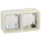 LEGRAND - Caja con conos Plexo modular blanco - 2 elementos horizontales
