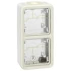 LEGRAND - Caja con conos Plexo modular blanco - 2 elementos verticales