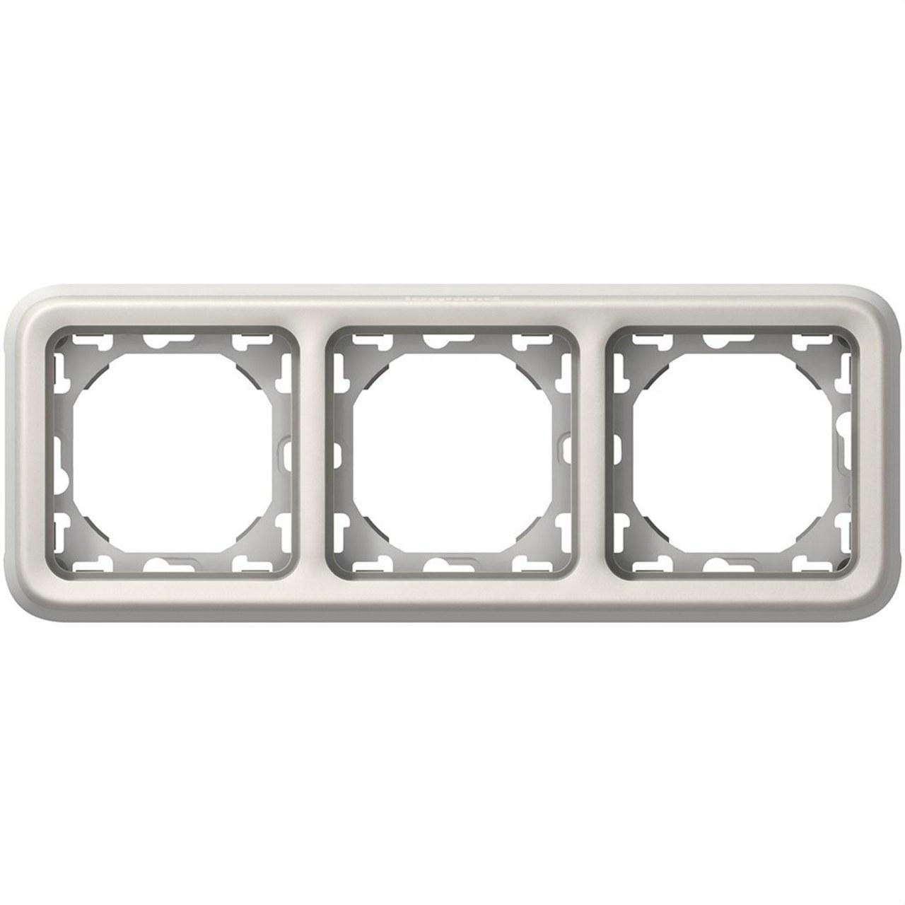 LEGRAND - Marco de empotrar Plexo modular blanco - 3 elementos horizontales