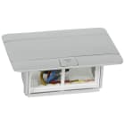 LEGRAND - Caja pop-up suelo para equipar - 4 módulos - acabado aluminio mate